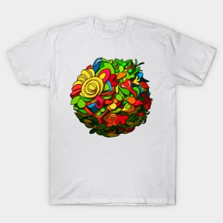 Abstract Flower Art T-Shirt